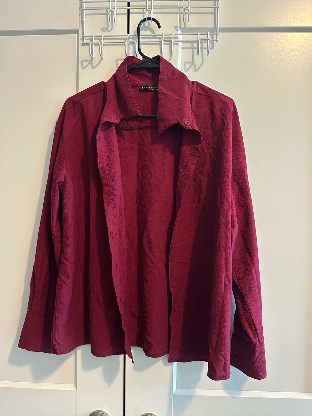 SHEIN Women's Button-Up Jacket — Berry Plum